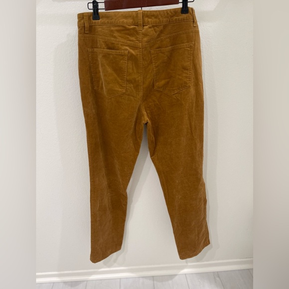 Talbots Camel Colored Stretch Corduroy Straight Leg Pants - Picture 2 of 5